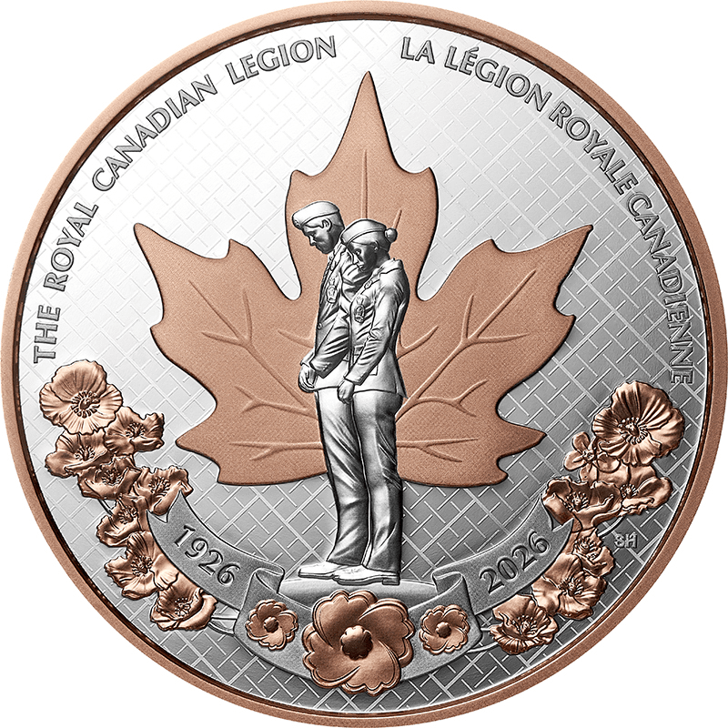 カナダ 2026年 王立カナダ退役軍人会設立100周年 記念銀貨入通常貨7種