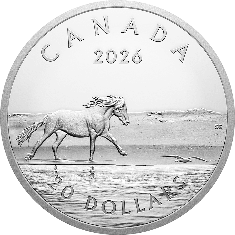カナダ 2026年 セーブル島の馬 20ドル銀貨 プルーフ | オンライン