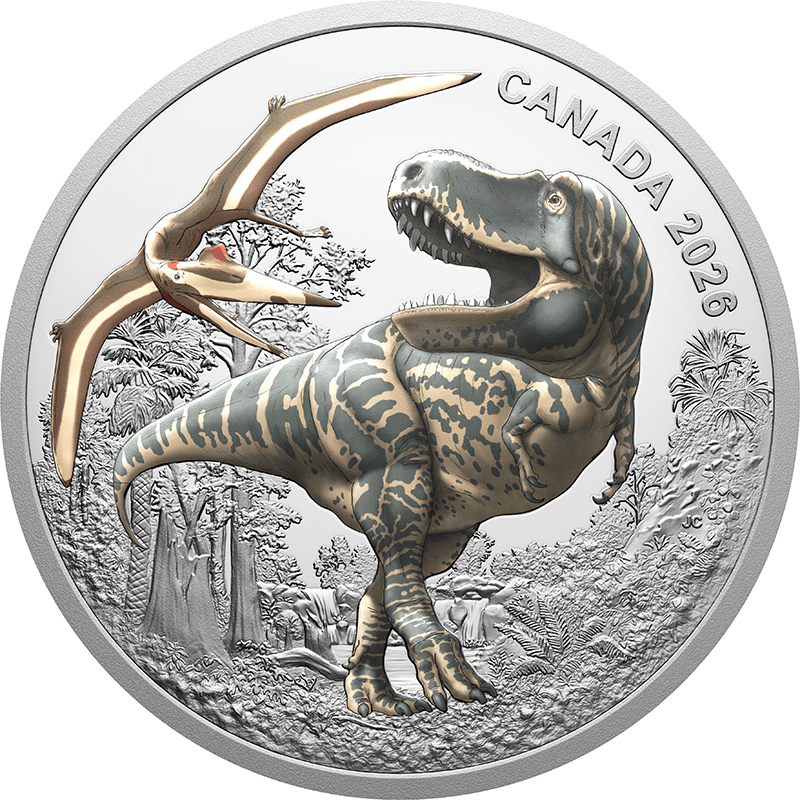 カナダ 2026年 ティラノサウルス・レックス 20ドルカラー銀貨 プルーフ
