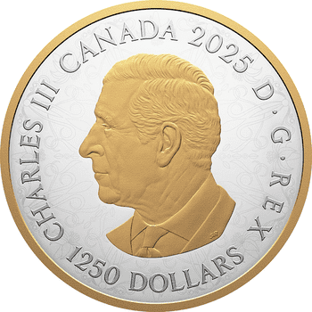 カナダ 2025年 エレガントなメイプルリーフ 20ドルロジウムメッキ銀貨