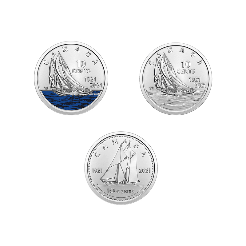 カナダ 2021年 ブルーノーズ進水100周年 記念貨入通常貨7種未使用 