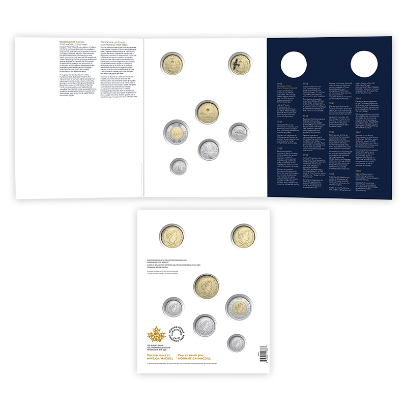 カナダ 2023年 エルシー・マクギルを称えて 記念貨入通常貨7種