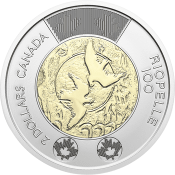 カナダ 2023年 ジャン＝ポール・リオペル生誕100周年 208343 記念貨入通常貨７種未使用セット(5、 10、 25セント、1、 2ドル貨、2ドル記念貨2種)