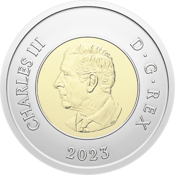 カナダ 2023年 国王チャールズ3世初のカナダ通常貨セット 通常貨6種セット(5、10、25、50セント、1、2ドル貨)  未使用
