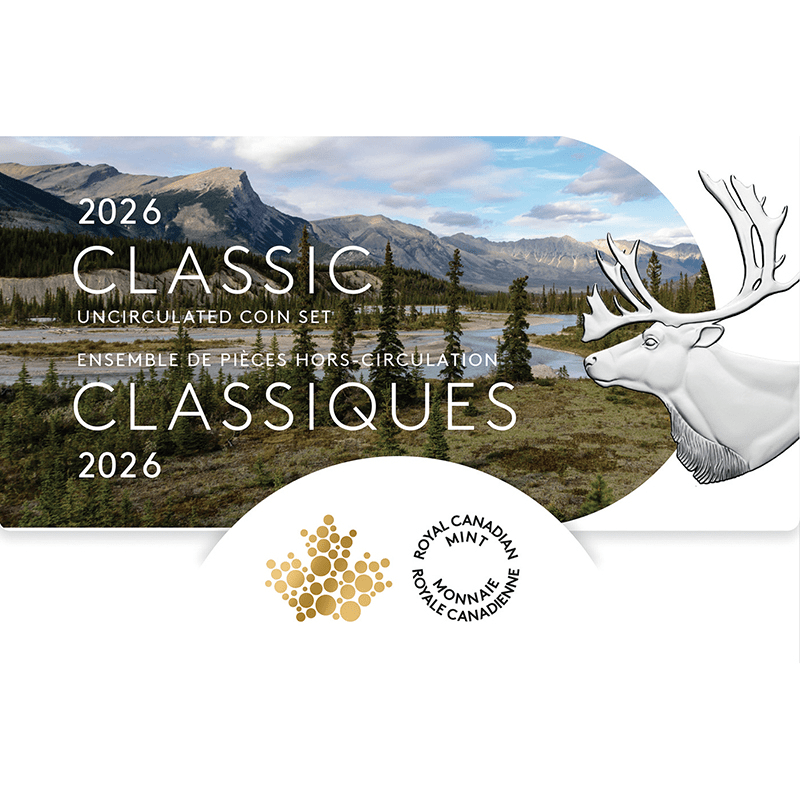 カナダ 2026年 通常貨6種未使用セット(5、10、25、50セント、1、2ドル