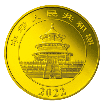 中国 2022年 パンダ金貨40周年記念コイン 800元金貨 プルーフ