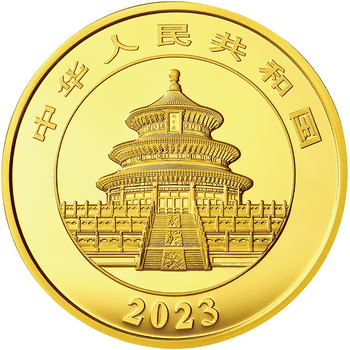 中国 2023年 パンダ金・銀貨 800元金貨 50g プルーフ