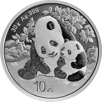 中国 2024年 パンダ 10元銀貨 未使用
