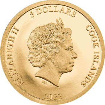 クック諸島 2022年 古代エジプトの王 ファラオ 5ドル金貨 プルーフ