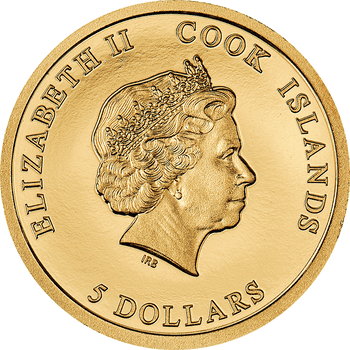 クック諸島 2023年 モン・サン=ミシェル 5ドル金貨 プルーフ