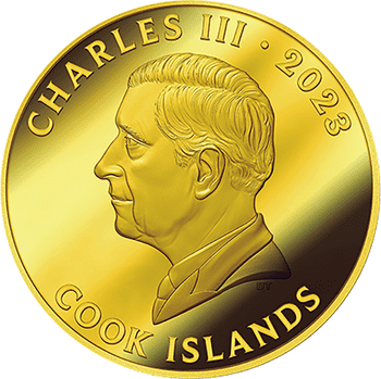 クック諸島 2023年 寝台特急北斗星35周年記念 公式記念 50ドルカラー金貨 プルーフ