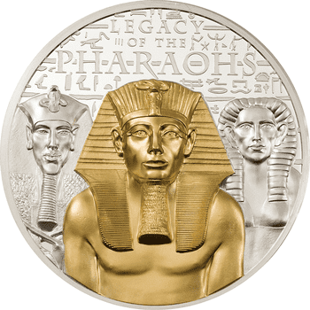 クック諸島 2022年 古代エジプトの王 ファラオ 20ドル銀貨金メッキ付 プルーフ（ウルトラハイレリーフ）