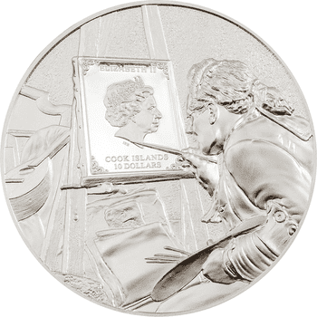クック諸島 2022年 美の巨匠 フィンセント・ファン・ゴッホ 10ドルカラー銀貨 プルーフ（ウルトラハイレリーフ）