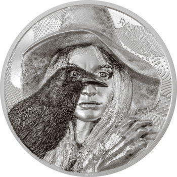 クック諸島 2022年 魔法の目 魔女とカラス 10ドルカラー銀貨 プルーフ(ウルトラハイレリーフ)