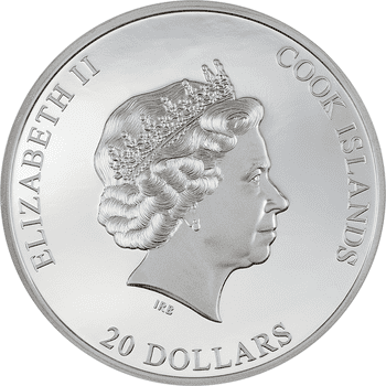 クック諸島 2022年 ミイラのX線像 5ドルカラー銀貨 プルーフ（ウルトラ 