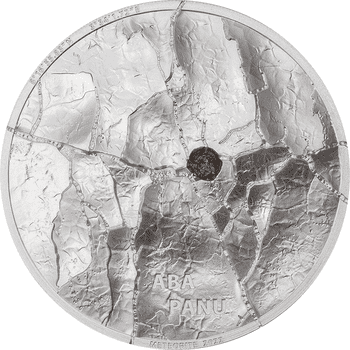 クック諸島 2022年 メテオライト アバパヌ隕石 5ドル銀貨隕石入 プルーフ(ウルトラハイレリーフ)