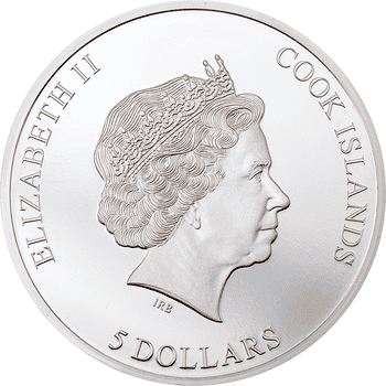 クック諸島 2022年 ミイラのX線像 5ドルカラー銀貨 プルーフ（ウルトラ 