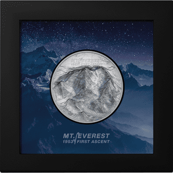 クック諸島 2023年 エベレスト初登頂70周年 10ドルカラー銀貨 プルーフ(ウルトラハイレリーフ)