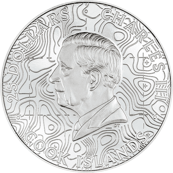 クック諸島 2023年 トポグラフィー グランドキャニオン 25ドルカラー銀貨 プルーフ(ウルトラハイレリーフ)