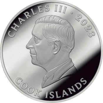 クック諸島 2023年 寝台特急北斗星35周年記念 公式記念 10ドルカラー銀貨 プルーフ