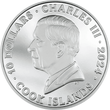 クック諸島 2024年 K2 10ドルカラー銀貨 プルーフ(ウルトラハイレリーフ)