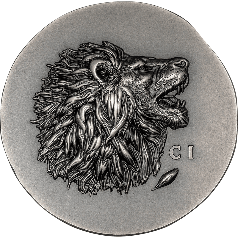 クック諸島 2025年 アポロン神の動物 ライオン 5ドル銀貨