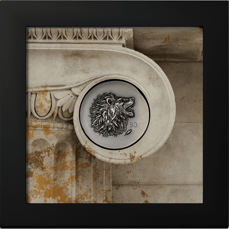 クック諸島 2025年 アポロン神の動物 ライオン 5ドル銀貨 アンティーク