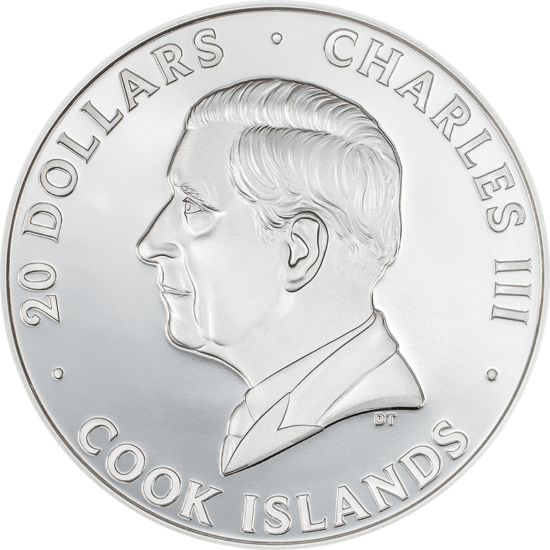 クック諸島 2025年 シルバーバースト サイ 20ドル銀貨 プルーフ