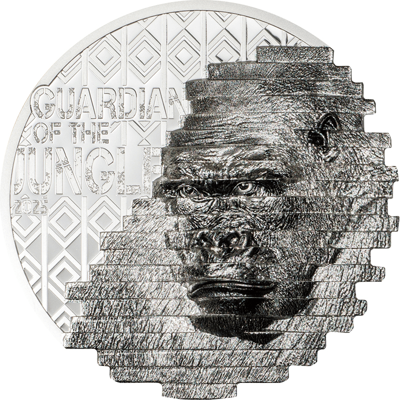 コンゴ「シルバーバック ゴリラ」純銀 1オンス 銀貨×3枚 2020年 コンゴ 「シルバーバック ゴリラ」 純銀 1オンス銀貨×3枚 純銀