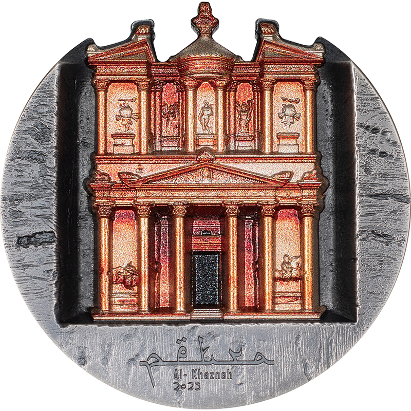 クック諸島 2025年 バラ色の都ペトラ エル・ハズネ 25ドルカラー銀貨