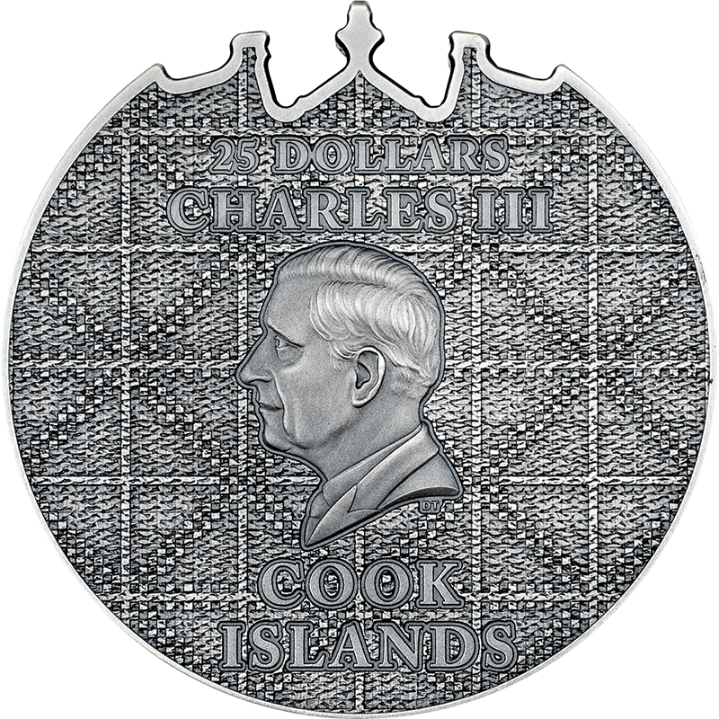 クック諸島 2025年 バラ色の都ペトラ エル・ハズネ 25ドルカラー銀貨