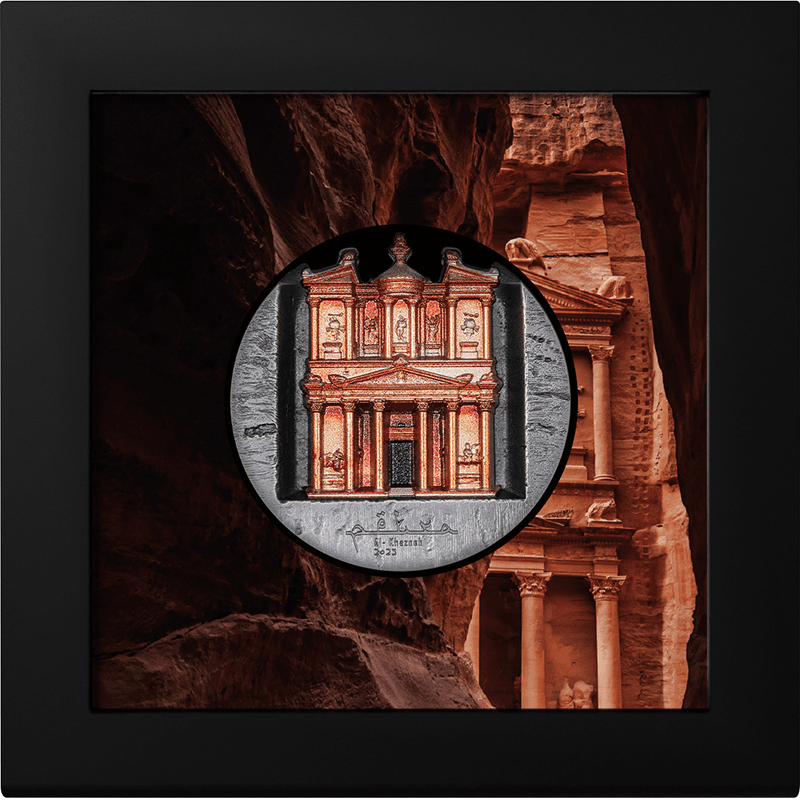 クック諸島 2025年 バラ色の都ペトラ エル・ハズネ 25ドルカラー銀貨