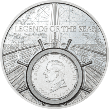 クック諸島 2025年 無限の愛 5ドルカラー銀貨クリスタル付 プルーフ