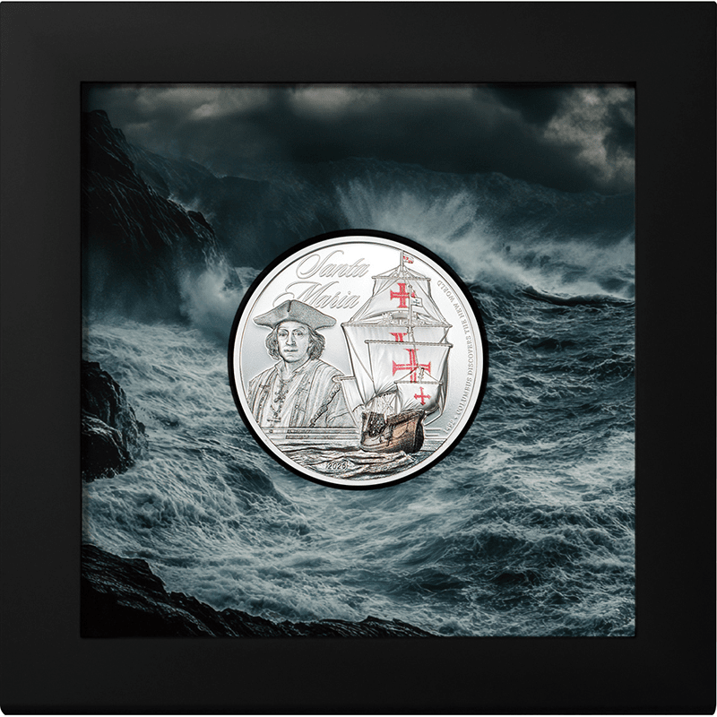 クック諸島 2026年 海のレジェンドたち サンタ・マリア号 5ドルカラー