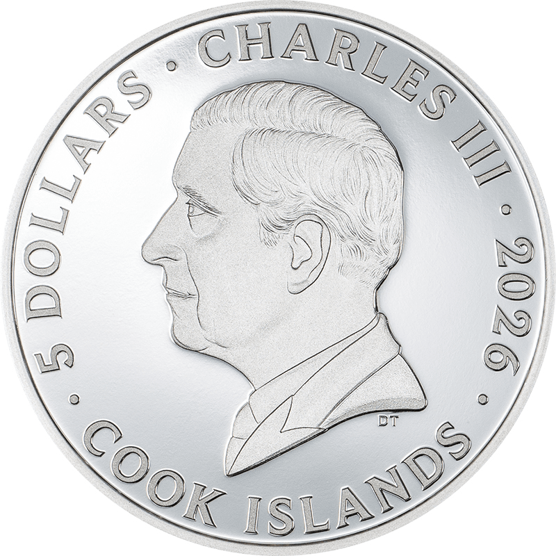 クック諸島 2026年 七つの大罪 第4の罪 怠惰 5ドルカラー銀貨 プルーフ