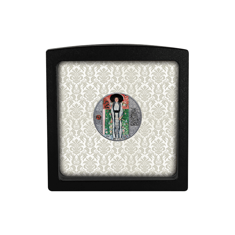 カメルーン 2022年 グスタフ・クリムト 『アデーレ・ブロッホ＝バウアーの肖像Ⅱ』 500フランカラー銀貨琥珀付 プルーフ | オンラインショップ  | 泰星コイン株式会社