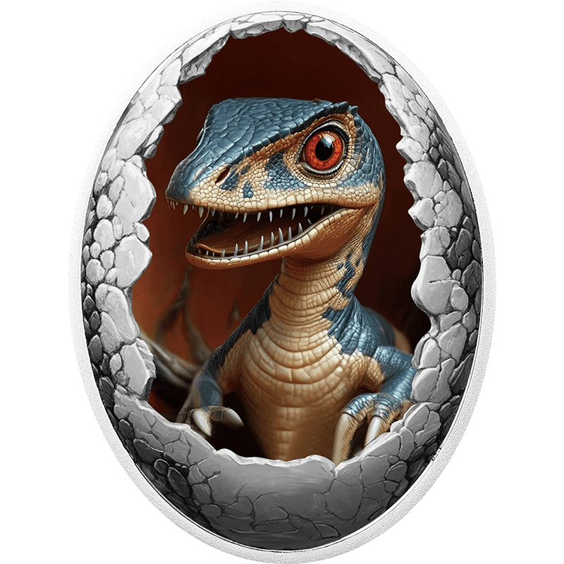 カメルーン 2025年 恐竜の赤ちゃん ヴェロキラプトル 500フランカラー