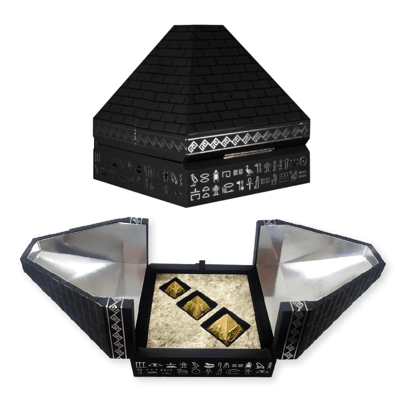 ジブチ 2025年 ギザの三大ピラミッド 200フラン金メッキ銀貨3種セット