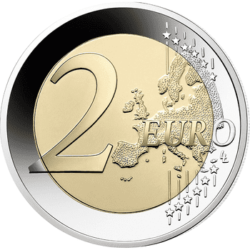 フランス 2021年 ユニセフ創設75周年 2ユーロバイメタル貨 プルーフ