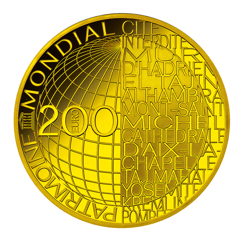 【A】フランス 2020年 ユネスコ75周年記念　世界遺産コインシリーズ　富士山 200ユーロ金貨 プルーフ
