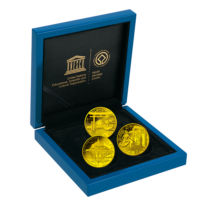 E】フランス 2020年 ユネスコ75周年記念 世界遺産コインシリーズ 金貨3 