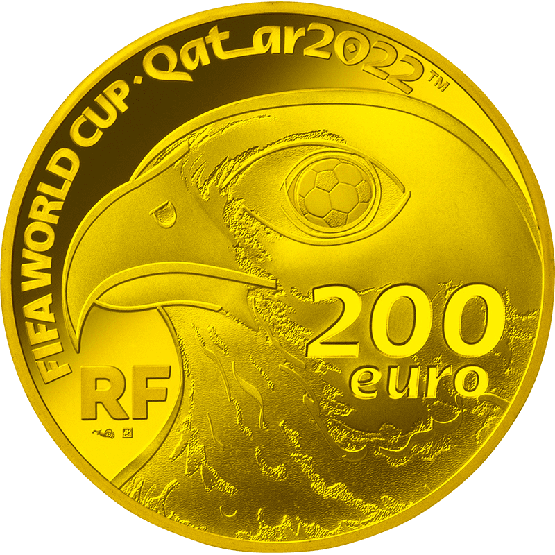 A】 フランス 2021年 FIFAワールドカップカタール2022公式記念コイン 