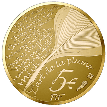 フランス 2021年 偉大な作家シリーズ ジャン・ド・ラ・フォンテーヌ 5ユーロ金貨 プルーフ