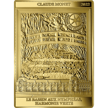 フランス 2022年 フランスの傑作芸術シリーズ オルセー美術館 「睡蓮の池、緑のハーモニー」 200ユーロ金貨 プルーフ