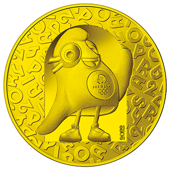 【C】 フランス 2022年 オリンピック・パラリンピック競技大会 パリ2024 公式記念コイン フリージュ 50ユーロ金貨 プルーフ
