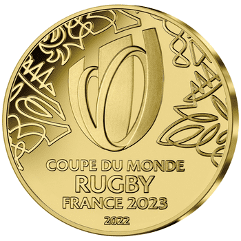 フランス 2022年 ラグビーワールドカップ2023公式記念コイン 第1貨 大会ロゴ 50ユーロ金貨 プルーフ