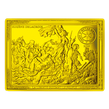 【G】 フランス 2023年 世界の美術館 傑作記念コイン 民衆を導く自由の女神 500ユーロ金貨 プルーフ