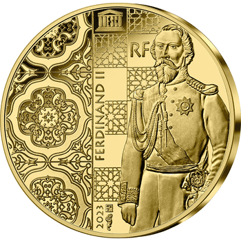 フランス 2023年 ユネスコ世界遺産 ペーナ国立宮殿 50ユーロ金貨 プルーフ