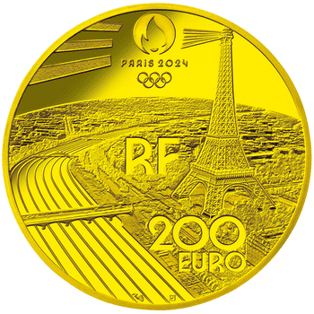 【B】 フランス 2023年 オリンピック・パラリンピック競技大会 パリ2024 公式記念コイン ヴェルサイユ宮殿 200ユーロ金貨 プルーフ