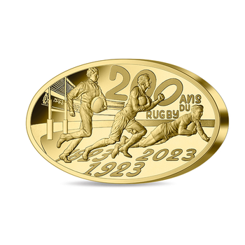 フランス 2023年 ラグビーワールドカップフランス2023 公式記念コイン 第2貨 ラグビー発祥200周年 200ユーロ金貨 プルーフ